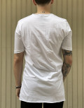 NDC ανδρικό λευκό ασύμμετρο T-shirt με ραφή 232917W