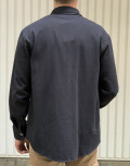 Ανδρικό μαύρο πουκάμισο overshirt 1911B
