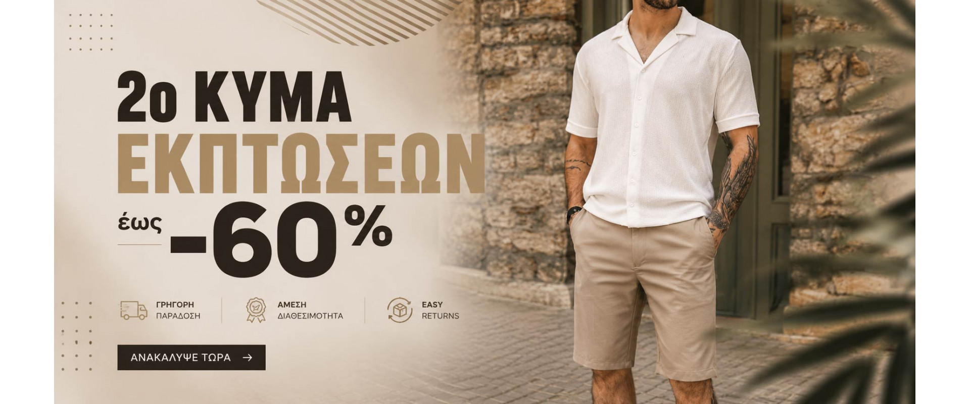 Νέες παραλαβές σε ανδρικά ρουχα και sneakers για καλοκαιρι 2026