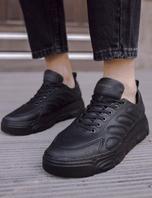 Ανδρικά μαύρα Casual Sneakers δίσολα CH105M