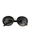 Γυναικεία μαύρα οβάλ κοκκάλινα γυαλιά ηλίου Premium S6051