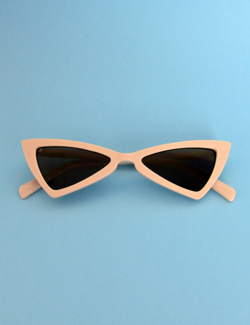 Γυναικεία γυαλιά ηλίου τριγωνικά πεταλούδα μπεζ Premium S2643V