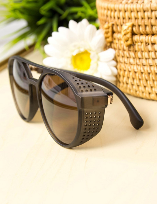 Γυναικεία καφέ γυαλιά ηλίου οβάλ Premium S1010Q