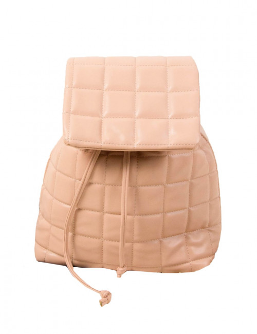Γυναικείο ροζ καπιτονέ Backpack πουγκί με καπάκι CK5235P