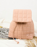 Γυναικείο ροζ καπιτονέ Backpack πουγκί με καπάκι CK5235P