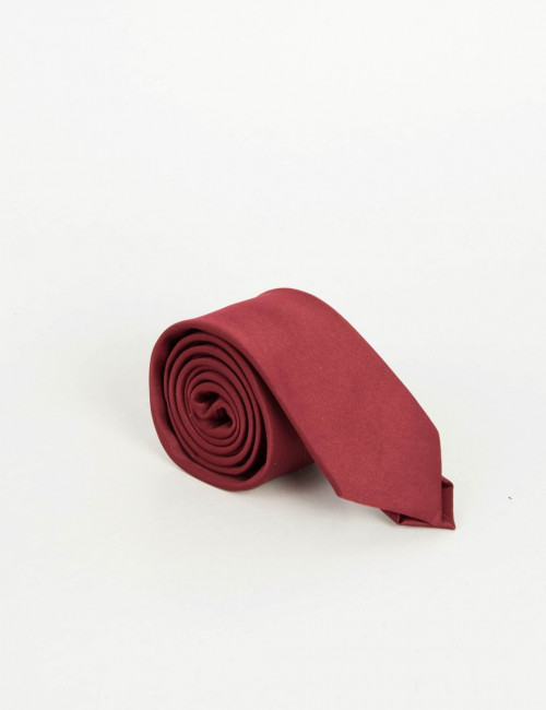 Ανδρική μπορντό μονόχρωμη γραβάτα 28582C