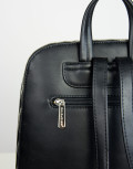 Γυναικείο μαύρο Backpack δερματίνη με σχέδιο David Jones 62612A