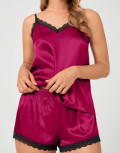 Cottonhill γυναικείο μπορντό σετ lingerie CH1504A