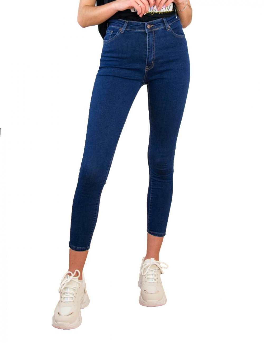 Γυναικείο μπλέ τζιν παντελόνι σωλήνας  AY164348