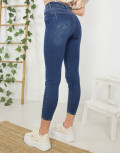 Γυναικείο μπλε τζιν παντελόνι σωλήνας RW510720