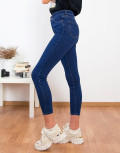 Γυναικείο μπλέ τζιν παντελόνι σωλήνας  AY164348