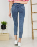 Γυναικείο μπλε τζιν παντελόνι Skinny Fit ML223