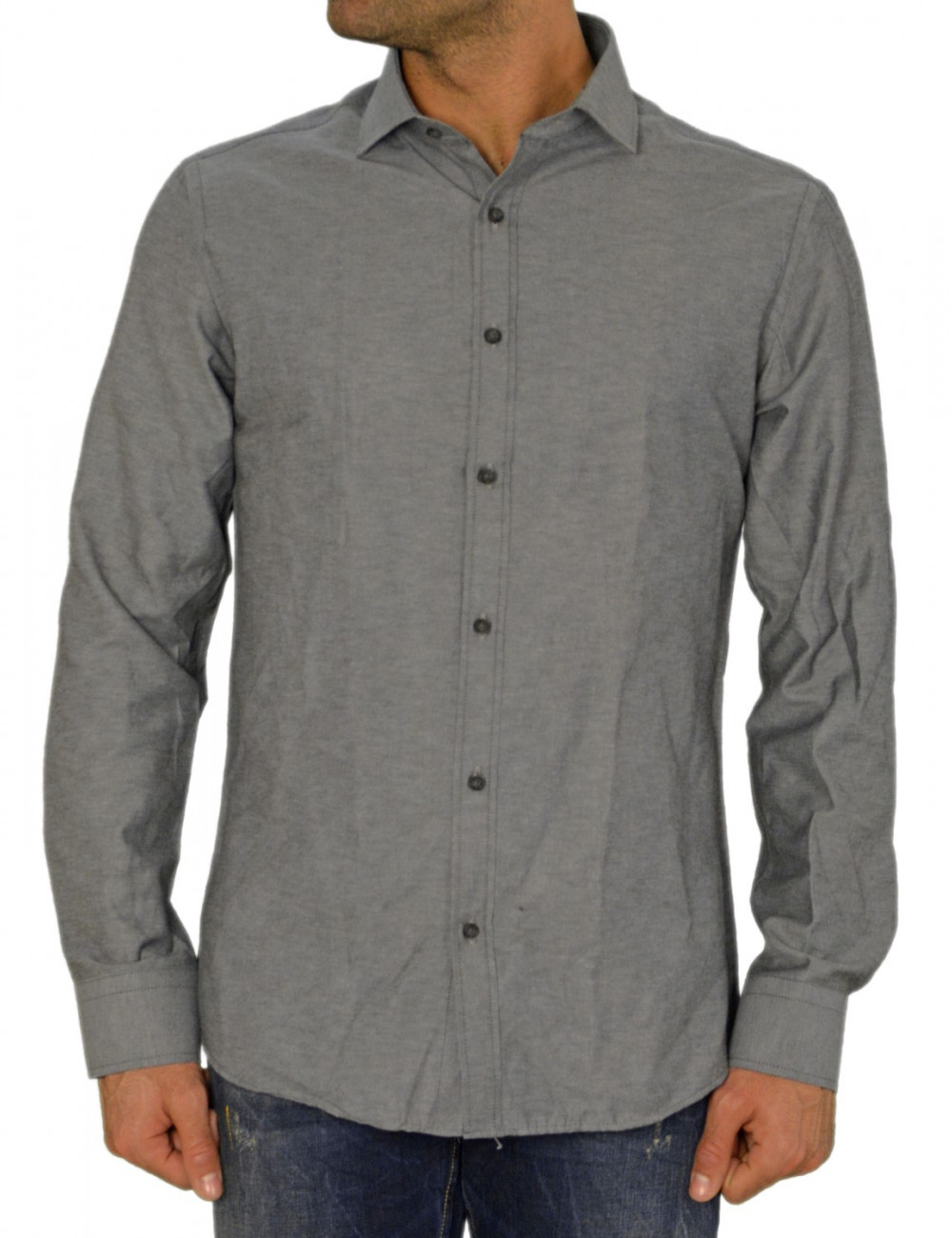 Ανδρικό πουκάμισο GioS ανθρακί 9545W17F