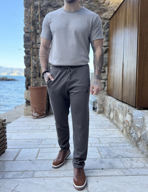 Dynamo ανδρική καφέ ίσια φόρμα AS439