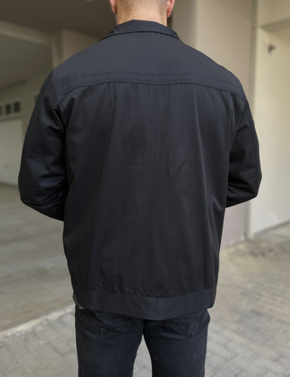 Ανδρικό μαύρο Jacket με γιακά D18052