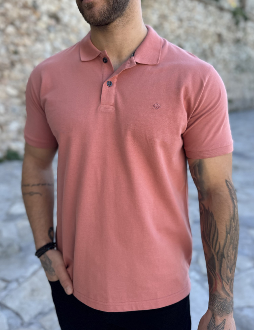 Ανδρική Polo κοντομάνικη μπλούζα πικέ.