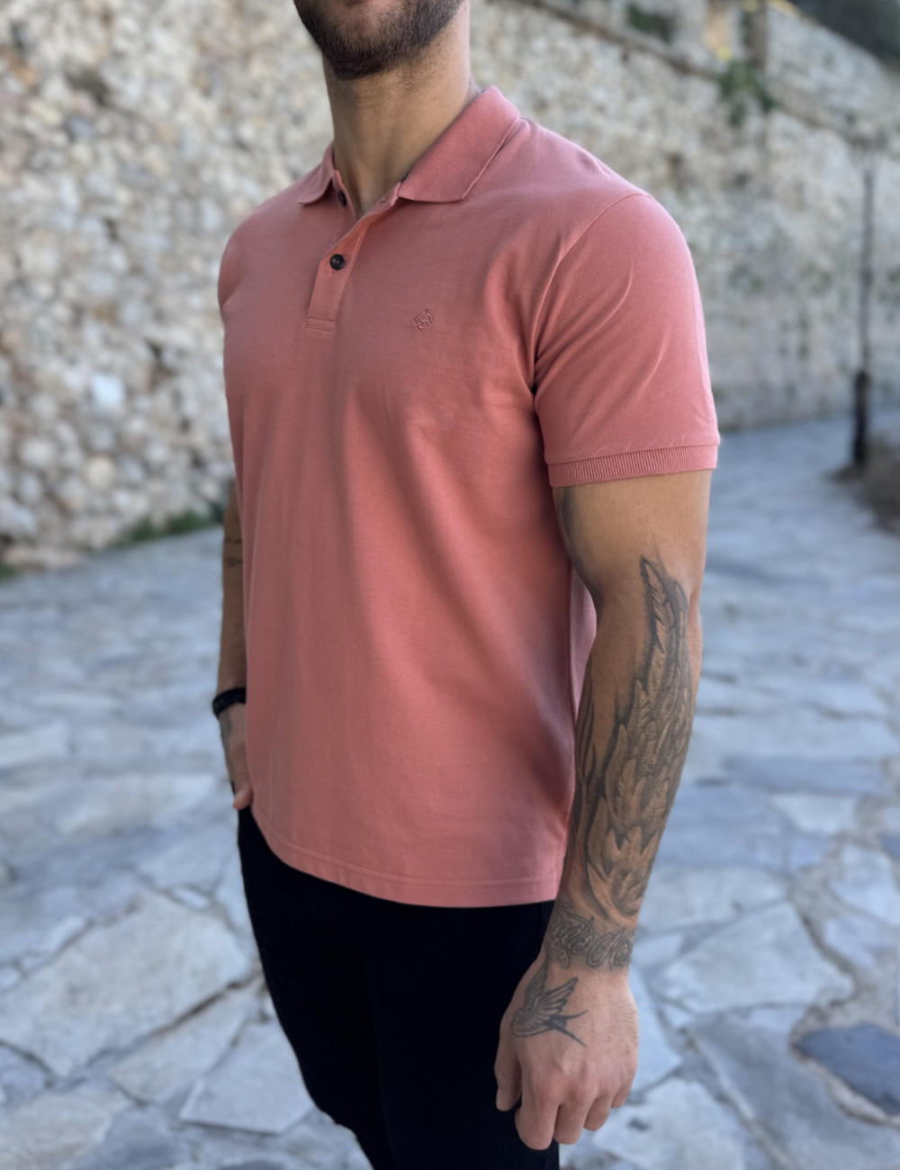 Ανδρική Polo κοντομάνικη μπλούζα πικέ.