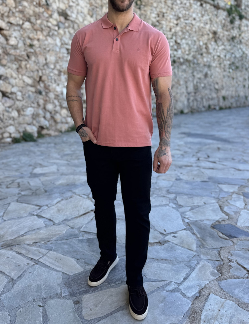 Ανδρική Polo κοντομάνικη μπλούζα πικέ.