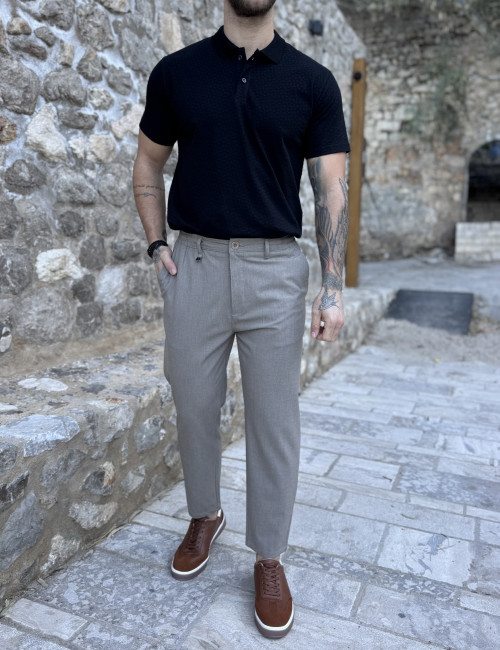 Ανδρικό πούρο υφασμάτινο παντελόνι με λάστιχο  JR0021