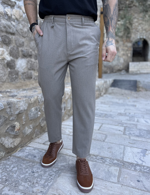 Ανδρικό πούρο υφασμάτινο παντελόνι με λάστιχο  JR0021