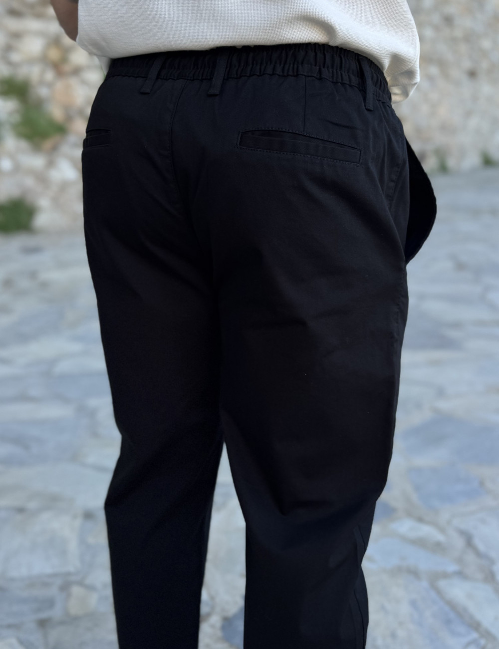 Ανδρικό παντελόνι υφασμάτινο καπαρντίνα ύφανση.