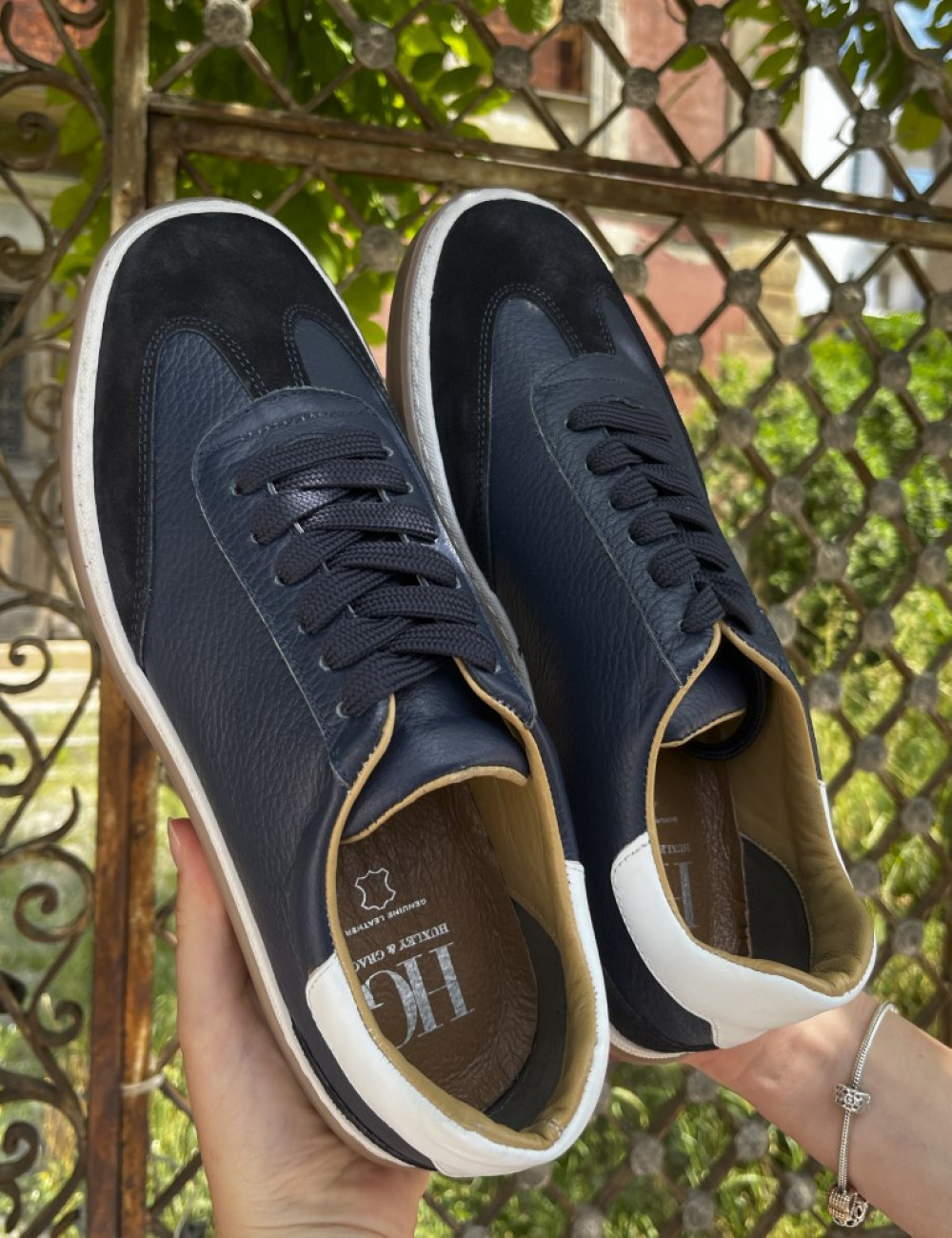 Aνδρικά χαμηλά Casual Sneakers κατασκευασμένα από γνήσιο δέρμα.