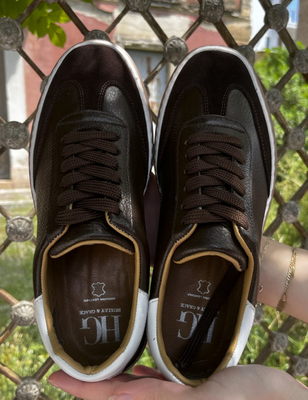 Aνδρικά χαμηλά Casual Sneakers κατασκευασμένα από γνήσιο δέρμα.