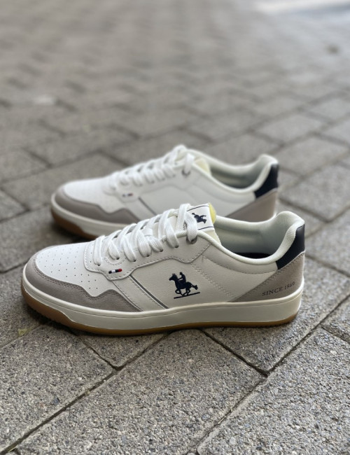 Us Grand Polo λευκά-μπεζ ανδρικά casual sneakers GPM424215