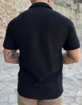 Ανδρικό κοντομάνικο πουκάμισο με ιδιαίτερη πλέξη σε oversized γραμμή.