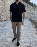 Ανδρικό κοντομάνικο πουκάμισο σε oversized γραμμή.