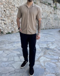Ανδρικό κοντομάνικο πουκάμισο σε oversized γραμμή.
