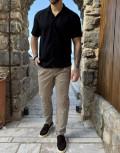 Ανδρικό κοντομάνικο πουκάμισο σε oversized γραμμή.