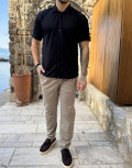 Ανδρικό κοντομάνικο πουκάμισο σε oversized γραμμή.