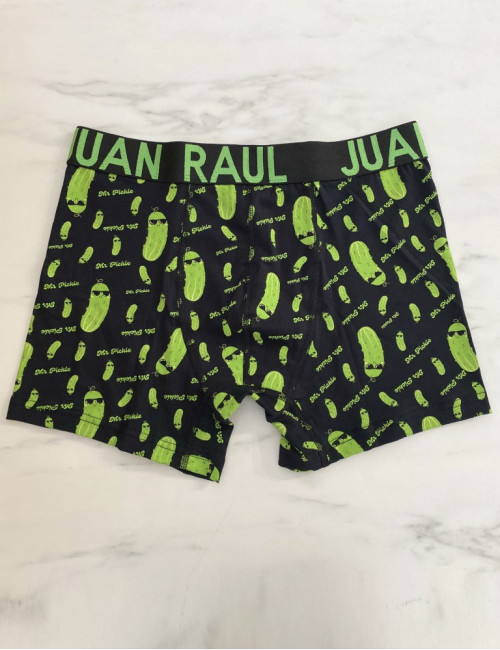 Ανδρικό βαμβακερό μαύρο μποξεράκι με σχέδια JR254185