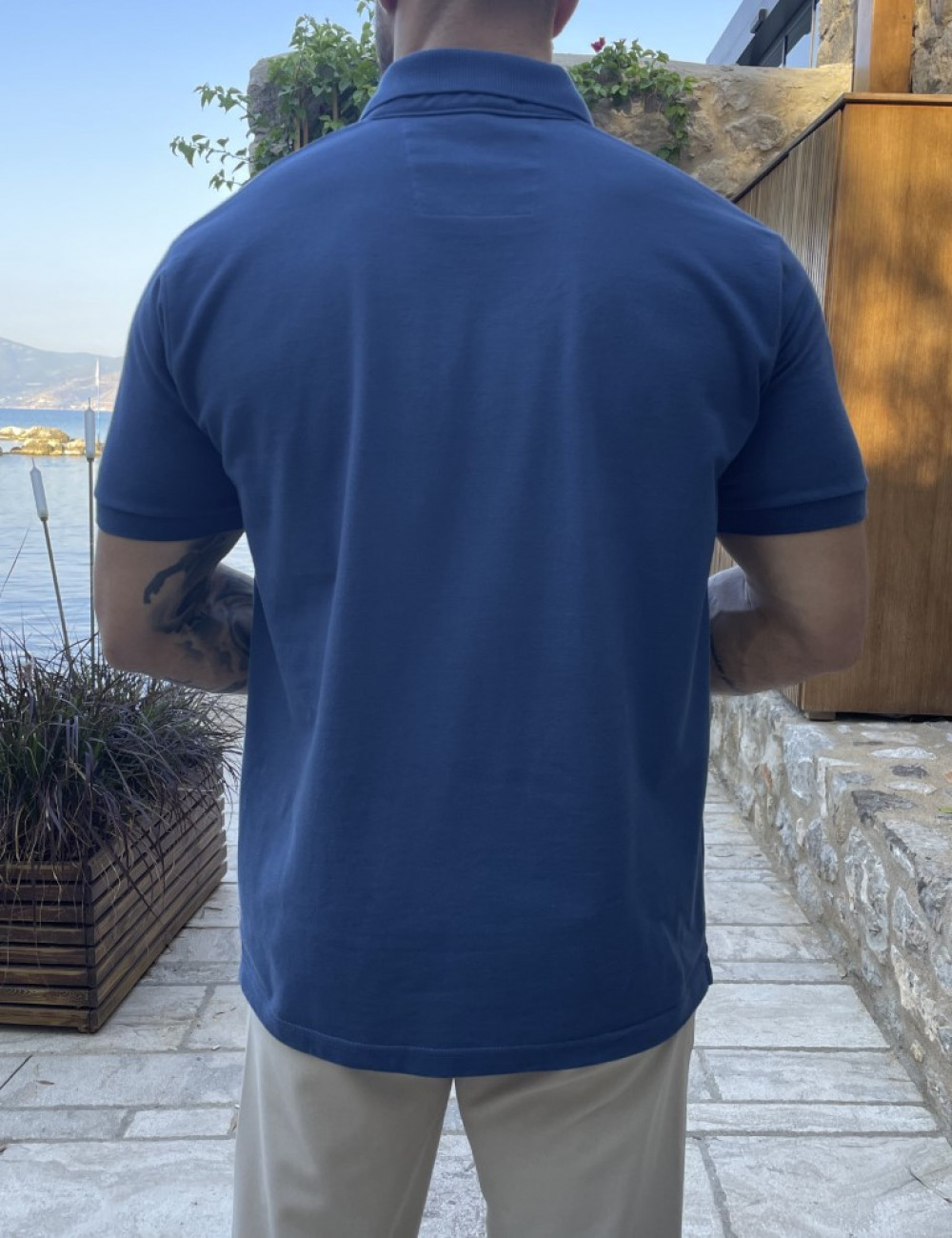 Ανδρική Polo κοντομάνικη μπλούζα πικέ.