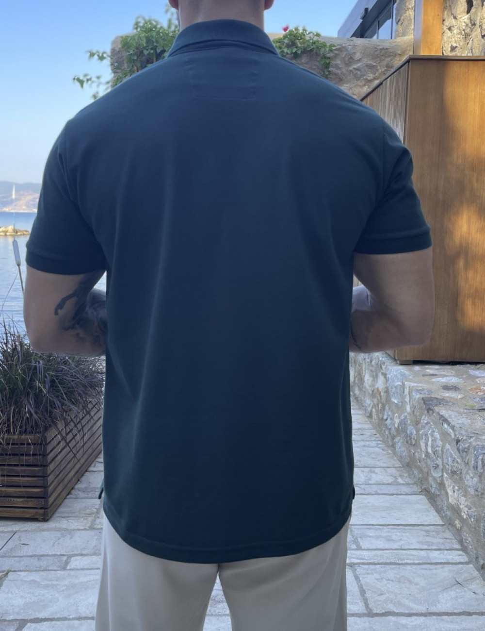 Ανδρική Polo κοντομάνικη μπλούζα πικέ.