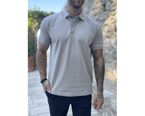 Origin ανδρική γκρι πικέ Polo μπλούζα Plus Size 252723