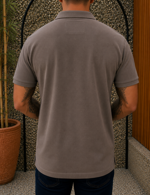 Everbest ανδρική πούρο πικέ Polo μπλούζα Plus Size 262833P