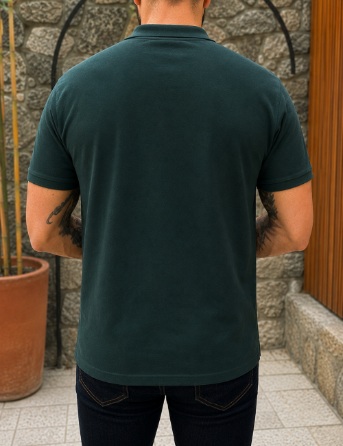 Everbest ανδρική κυπαρισσί πικέ Polo μπλούζα Plus Size 262832G
