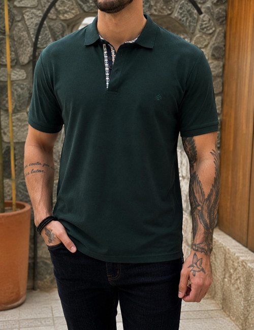 Origin ανδρική κυπαρισσί πικέ Polo μπλούζα Plus Size 262723K