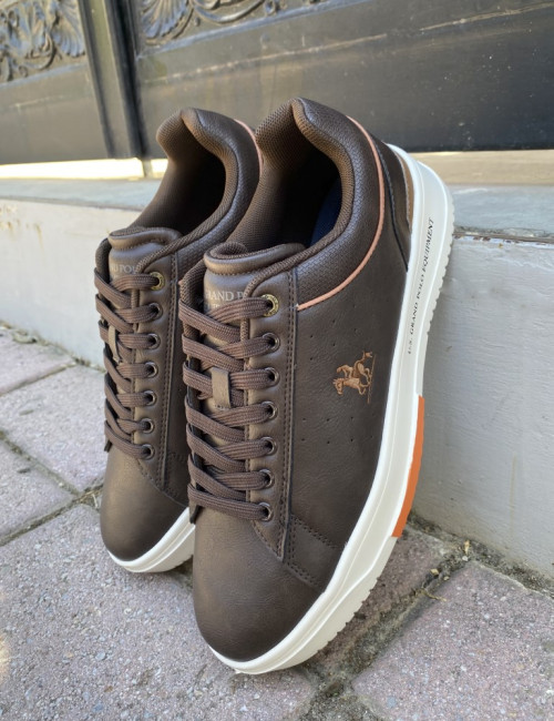 US GRAND POLO ανδρικά καφέ casual sneakers GPM524303