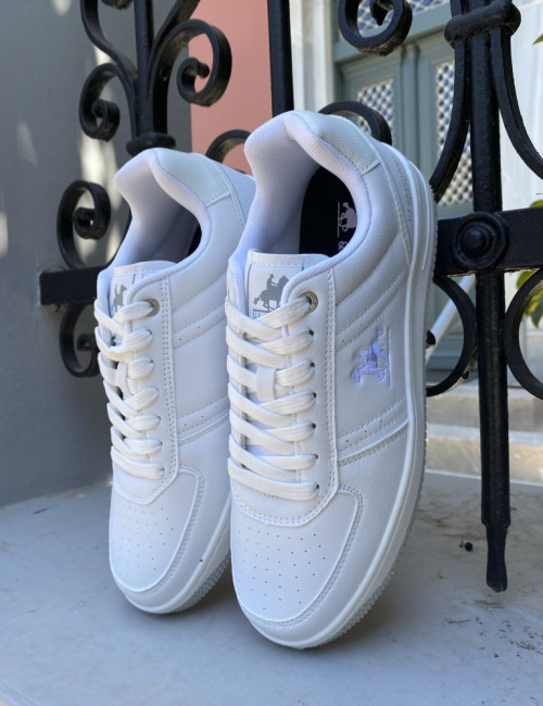 Us Grand Polo ανδρικά λευκά casual sneakers GPM524705W