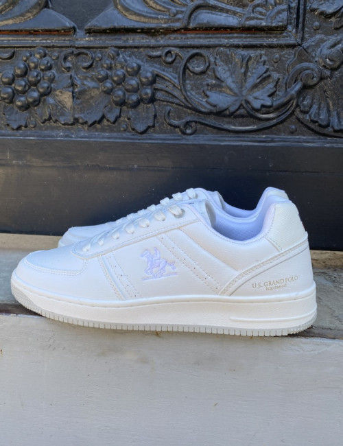 Us Grand Polo ανδρικά λευκά casual sneakers GPM524705W