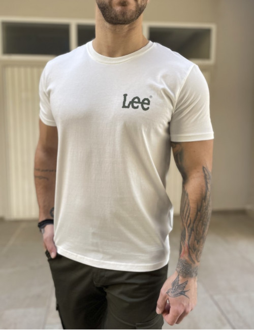 Lee Wobbly T-shirt Εκρού με στάμπα 112364535