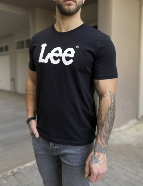 Lee Wobbly Logo Tee ανδρικό μπλουζάκι μαύρο L65QAI01