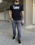 Lee Wobbly Logo Tee ανδρικό μπλουζάκι μαύρο L65QAI01