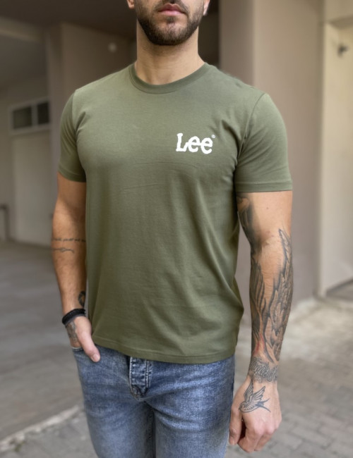 Lee Wobbly T-shirt πράσινο με στάμπα 112364537