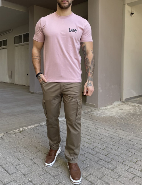 Lee Wobbly T-shirt ροζ με στάμπα 112364536