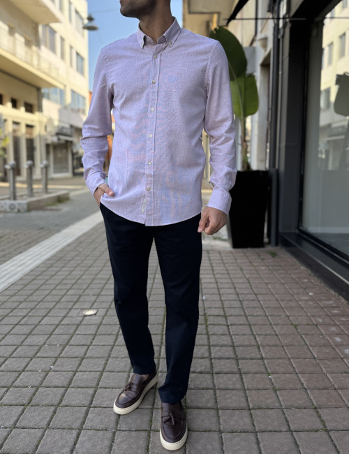 Ανδρικό dusty rose  βαμβακερό πουκάμισο 2167