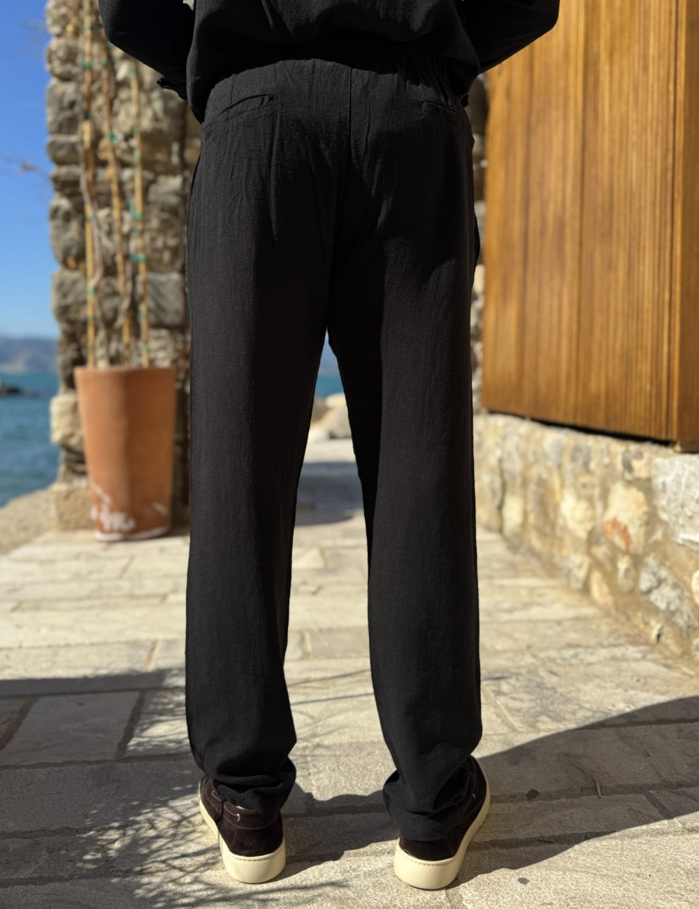 Ανδρικό παντελόνι υφασμάτινο λινό.